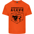 Schrodinger's Cat Science Geek Nerd Mens Cotton T-Shirt Tee Top Orange