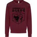 Schrodinger's Cat Science Geek Nerd Mens Sweatshirt Jumper Maroon
