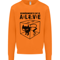 Schrodinger's Cat Science Geek Nerd Mens Sweatshirt Jumper Orange