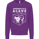 Schrodinger's Cat Science Geek Nerd Mens Sweatshirt Jumper Purple