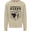 Schrodinger's Cat Science Geek Nerd Mens Sweatshirt Jumper Sand