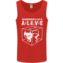 Schrodinger's Cat Science Geek Nerd Mens Vest Tank Top Red