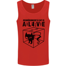 Schrodinger's Cat Science Geek Nerd Mens Vest Tank Top Red