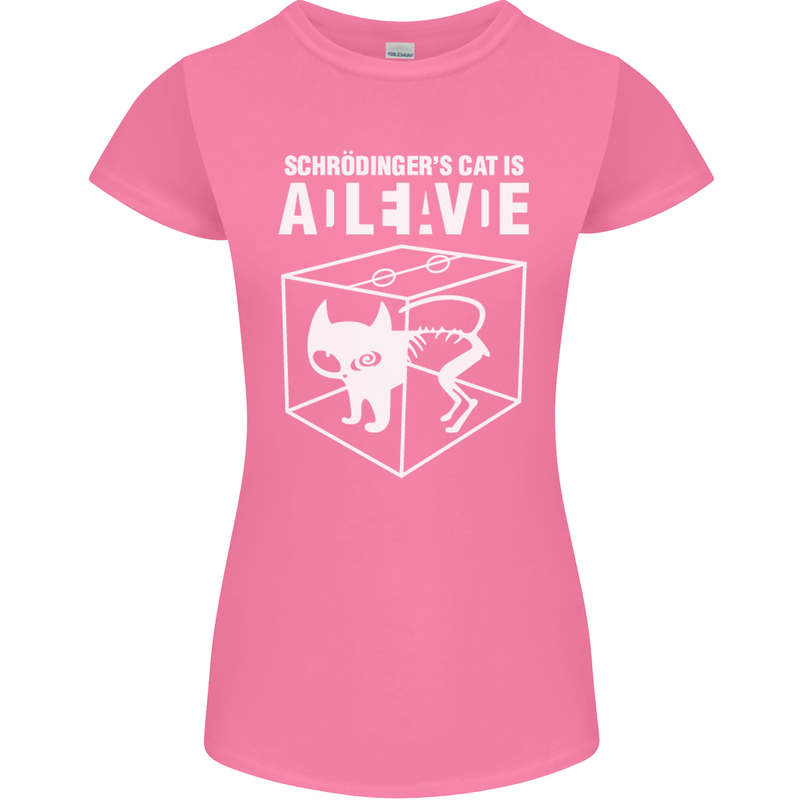 Schrodinger's Cat Science Geek Nerd Womens Petite Cut T-Shirt Azalea