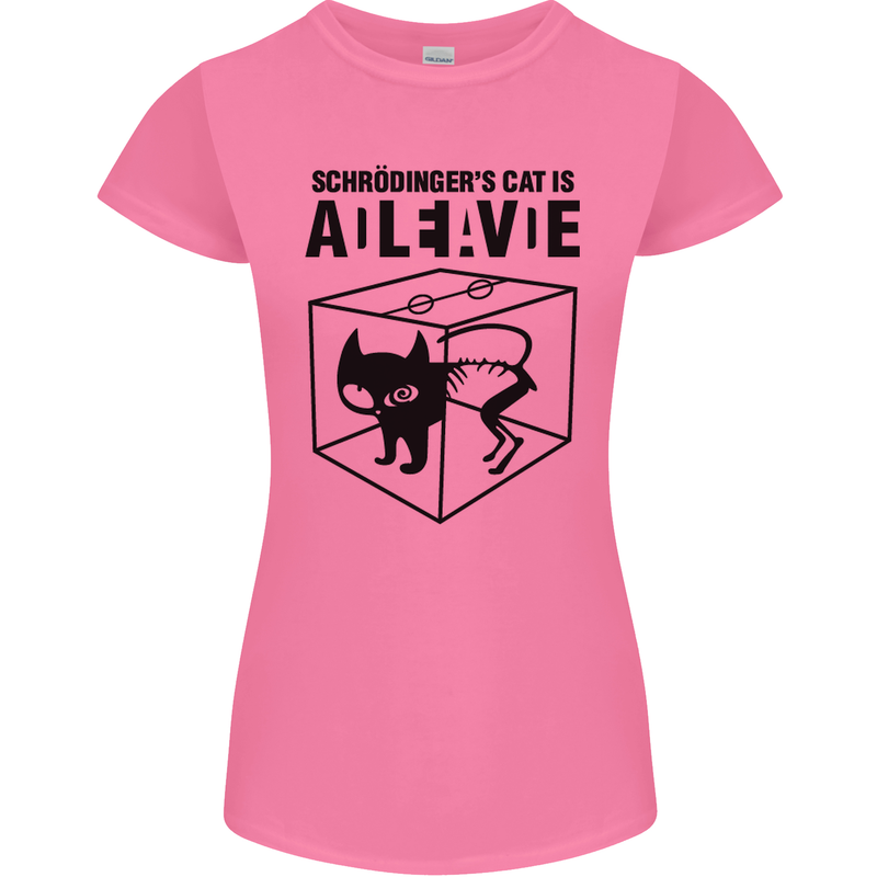 Schrodinger's Cat Science Geek Nerd Womens Petite Cut T-Shirt Azalea