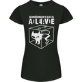 Schrodinger's Cat Science Geek Nerd Womens Petite Cut T-Shirt Black