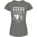 Schrodinger's Cat Science Geek Nerd Womens Petite Cut T-Shirt Charcoal