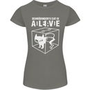 Schrodinger's Cat Science Geek Nerd Womens Petite Cut T-Shirt Charcoal