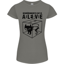 Schrodinger's Cat Science Geek Nerd Womens Petite Cut T-Shirt Charcoal