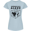 Schrodinger's Cat Science Geek Nerd Womens Petite Cut T-Shirt Light Blue