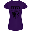 Schrodinger's Cat Science Geek Nerd Womens Petite Cut T-Shirt Purple
