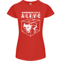Schrodinger's Cat Science Geek Nerd Womens Petite Cut T-Shirt Red