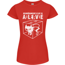 Schrodinger's Cat Science Geek Nerd Womens Petite Cut T-Shirt Red