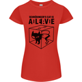 Schrodinger's Cat Science Geek Nerd Womens Petite Cut T-Shirt Red