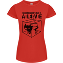 Schrodinger's Cat Science Geek Nerd Womens Petite Cut T-Shirt Red