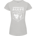 Schrodinger's Cat Science Geek Nerd Womens Petite Cut T-Shirt Sports Grey