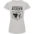 Schrodinger's Cat Science Geek Nerd Womens Petite Cut T-Shirt Sports Grey