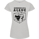Schrodinger's Cat Science Geek Nerd Womens Petite Cut T-Shirt Sports Grey
