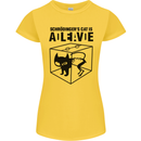 Schrodinger's Cat Science Geek Nerd Womens Petite Cut T-Shirt Yellow