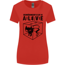 Schrodinger's Cat Science Geek Nerd Womens Wider Cut T-Shirt Red
