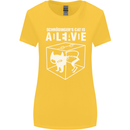 Schrodinger's Cat Science Geek Nerd Womens Wider Cut T-Shirt Yellow
