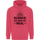 Science Like Magic But Real Funny Geek Nerd Childrens Kids Hoodie Heliconia