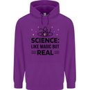 Science Like Magic But Real Funny Geek Nerd Childrens Kids Hoodie Purple