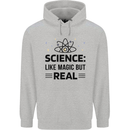 Science Like Magic But Real Funny Geek Nerd Childrens Kids Hoodie Sports Grey