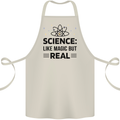 Science Like Magic But Real Funny Geek Nerd Cotton Apron 100% Organic Natural