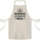 Science Like Magic But Real Funny Geek Nerd Cotton Apron 100% Organic Natural