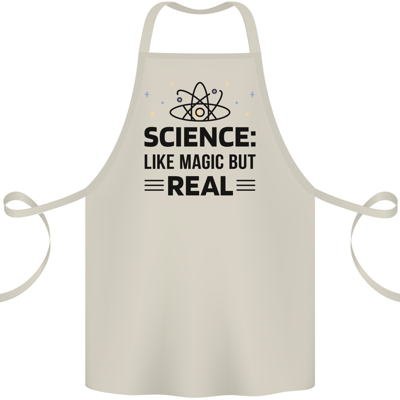 Science Like Magic But Real Funny Geek Nerd Cotton Apron 100% Organic Natural
