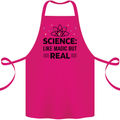 Science Like Magic But Real Funny Geek Nerd Cotton Apron 100% Organic Pink