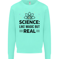 Science Like Magic But Real Funny Geek Nerd Kids Sweatshirt Jumper Peppermint