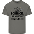 Science Like Magic But Real Funny Geek Nerd Kids T-Shirt Childrens Charcoal