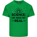 Science Like Magic But Real Funny Geek Nerd Kids T-Shirt Childrens Irish Green