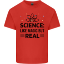 Science Like Magic But Real Funny Geek Nerd Kids T-Shirt Childrens Red