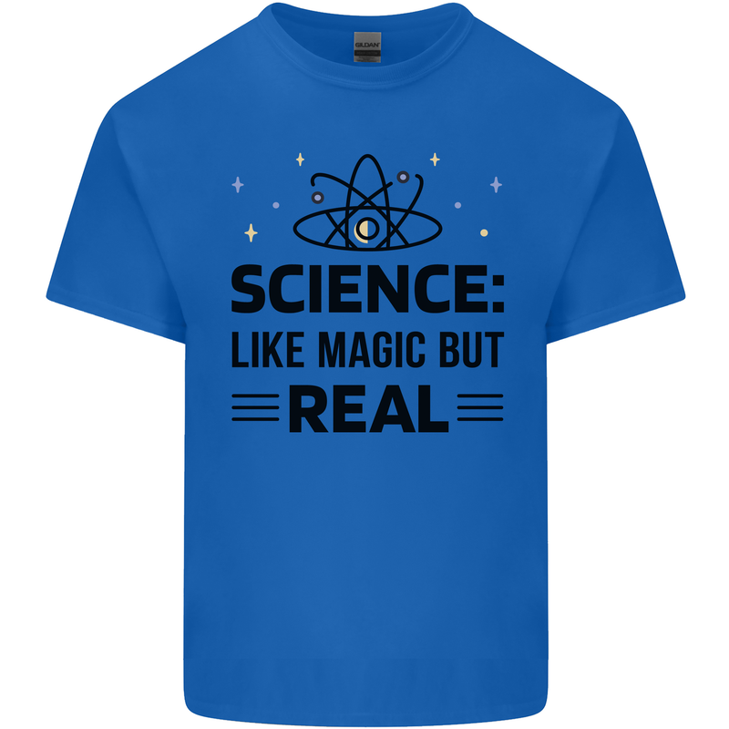 Science Like Magic But Real Funny Geek Nerd Kids T-Shirt Childrens Royal Blue