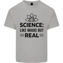 Science Like Magic But Real Funny Geek Nerd Kids T-Shirt Childrens Sports Grey