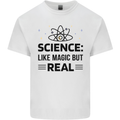 Science Like Magic But Real Funny Geek Nerd Kids T-Shirt Childrens White
