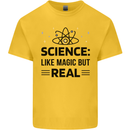 Science Like Magic But Real Funny Geek Nerd Kids T-Shirt Childrens Yellow