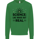 Science Like Magic But Real Funny Geek Nerd Mens Sweatshirt Jumper Irish Green