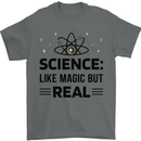 Science Like Magic But Real Funny Geek Nerd Mens T-Shirt 100% Cotton Charcoal