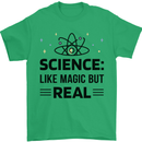 Science Like Magic But Real Funny Geek Nerd Mens T-Shirt 100% Cotton Irish Green