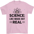 Science Like Magic But Real Funny Geek Nerd Mens T-Shirt 100% Cotton Light Pink