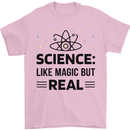Science Like Magic But Real Funny Geek Nerd Mens T-Shirt 100% Cotton Light Pink