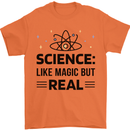 Science Like Magic But Real Funny Geek Nerd Mens T-Shirt 100% Cotton Orange