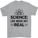Science Like Magic But Real Funny Geek Nerd Mens T-Shirt 100% Cotton Sports Grey