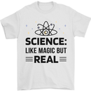 Science Like Magic But Real Funny Geek Nerd Mens T-Shirt 100% Cotton White