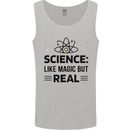 Science Like Magic But Real Funny Geek Nerd Mens Vest Tank Top Sports Grey