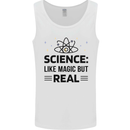 Science Like Magic But Real Funny Geek Nerd Mens Vest Tank Top White